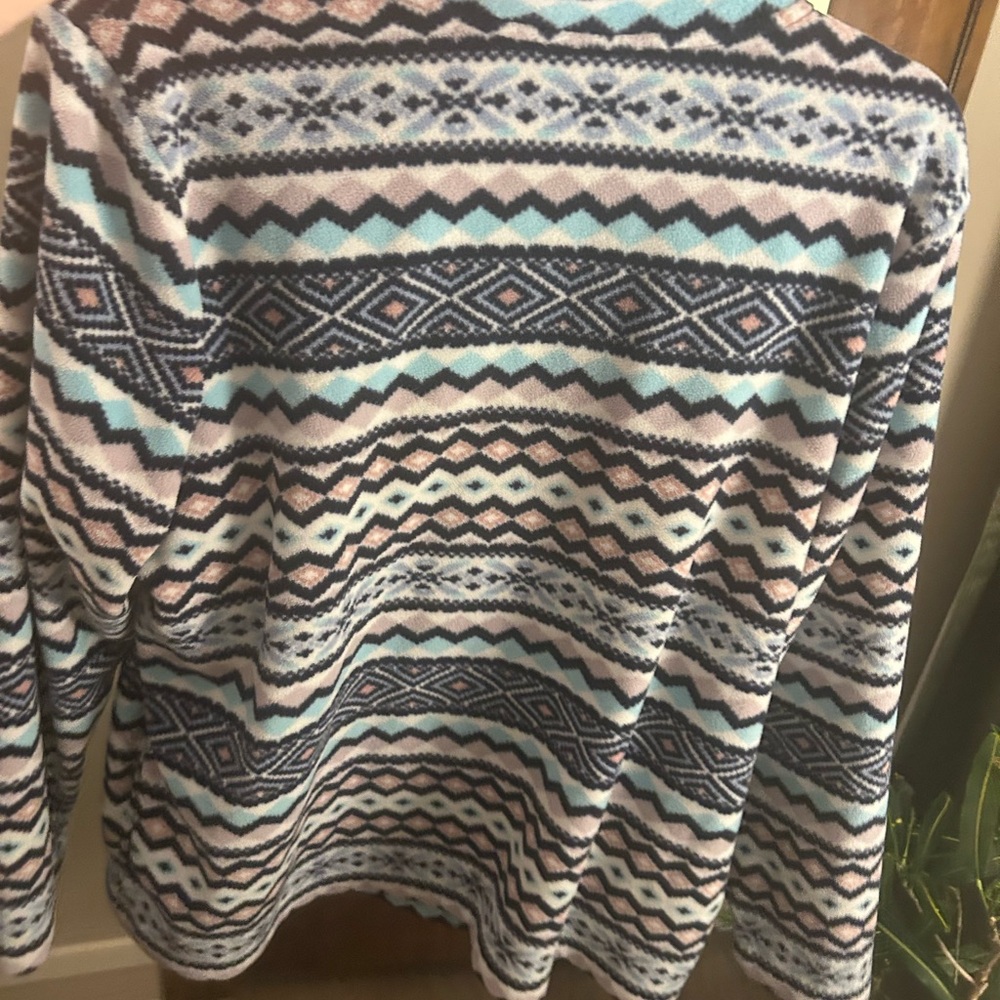 Patterned Half-Zip Fleece Pullover - image 8